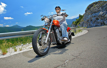 riding a chopper